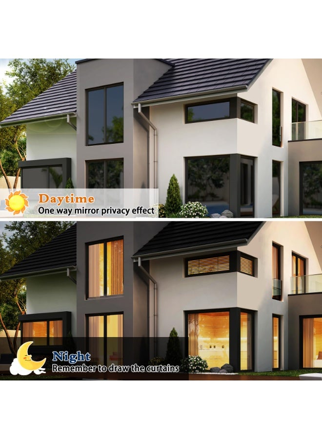 يلا جوي فيلم نافذة التحكم الحراري, نافذة لون الشمس منع الإظلام وحماية الأشعة فوق البنفسجية, فيلم عاكس مرآة الخصوصية في اتجاه واحد,مادة بيت الأليفة المتميزة ضد الانفجار الكونية الأسود, 60x300cm - Image 4