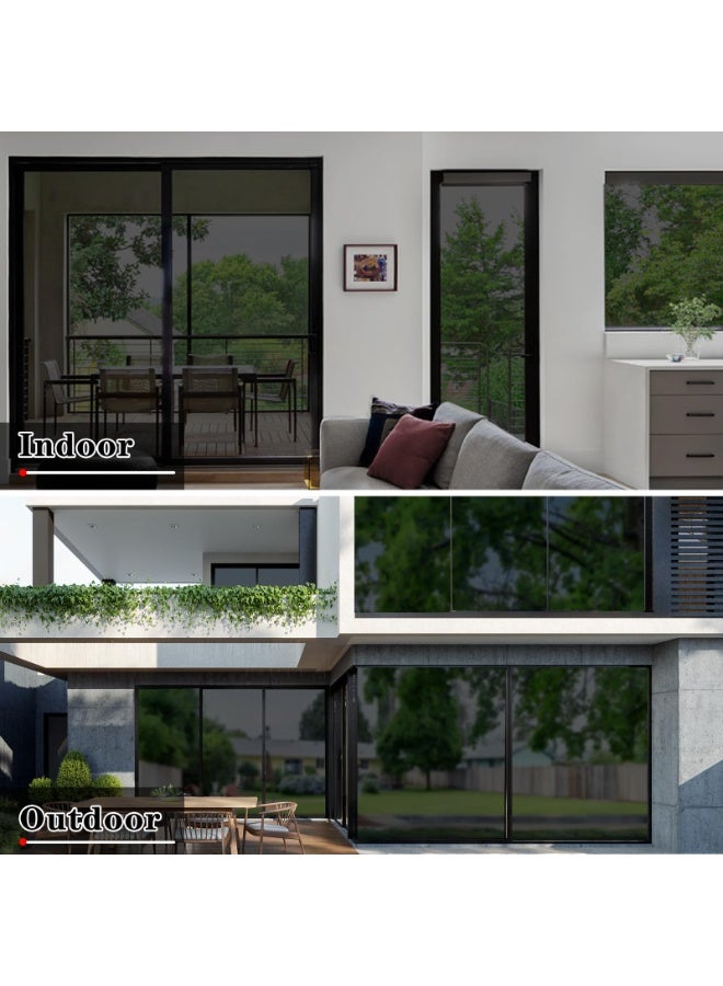 يلا جوي فيلم نافذة التحكم الحراري, نافذة لون الشمس منع الإظلام وحماية الأشعة فوق البنفسجية, فيلم عاكس مرآة الخصوصية في اتجاه واحد,مادة بيت الأليفة المتميزة ضد الانفجار الكونية الأسود, 60x300cm - Image 3