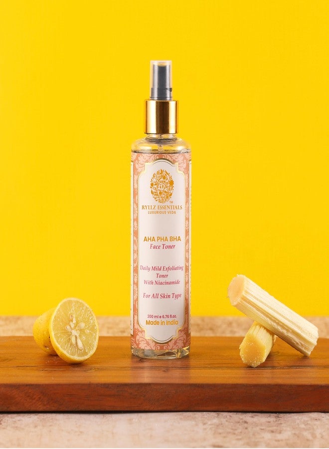 RYLLZ ESSENTIALS AHA PHA BHA Face Toner 200ml | With Niacinamide & 1% Salicylic Acid | for Mild Exfoliation, Acne Control, Blackheads, Whiteheads & Pore Tightening | for All Skin Types | 200ml - Image 3