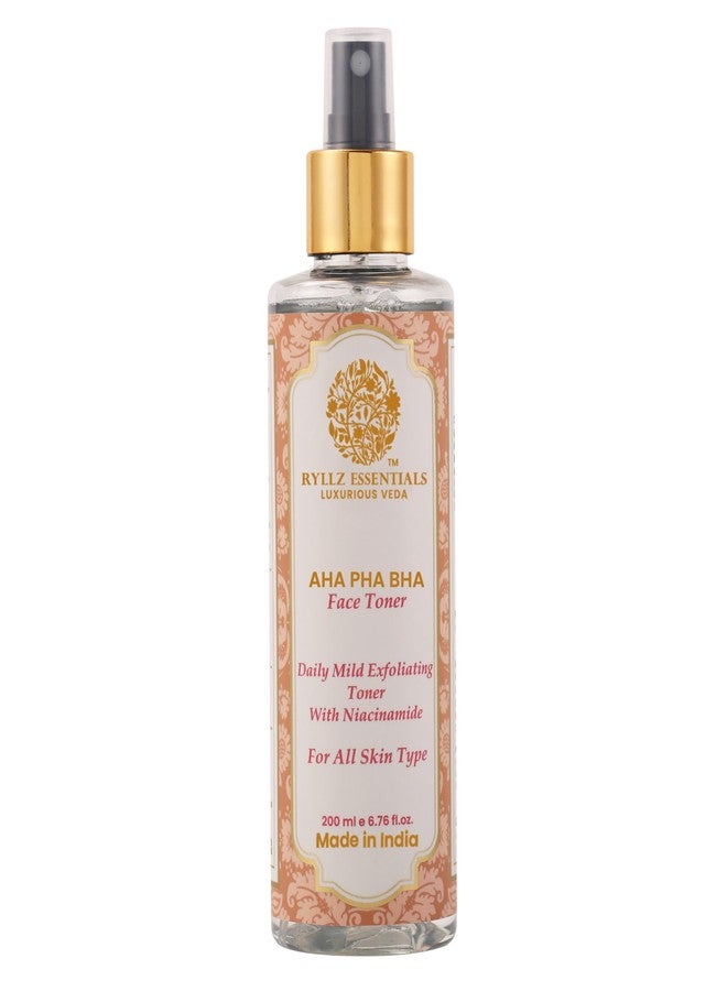 RYLLZ ESSENTIALS AHA PHA BHA Face Toner 200ml | With Niacinamide & 1% Salicylic Acid | for Mild Exfoliation, Acne Control, Blackheads, Whiteheads & Pore Tightening | for All Skin Types | 200ml - Image 1
