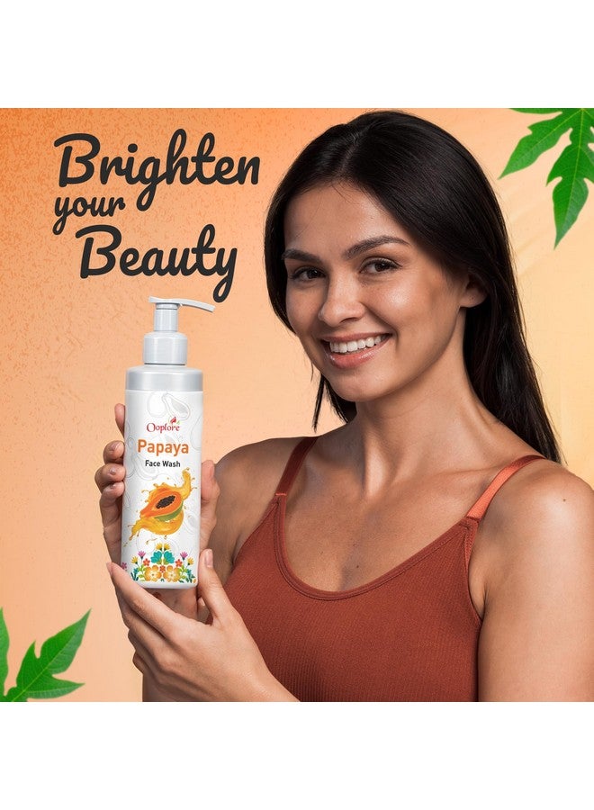 Ooplore Herbal Papaya Face Wash For Women/Men | Brightening and Glowing Skin | Removes Pigmentation and Dark Spots | For All Skin Types 100ML - Image 3