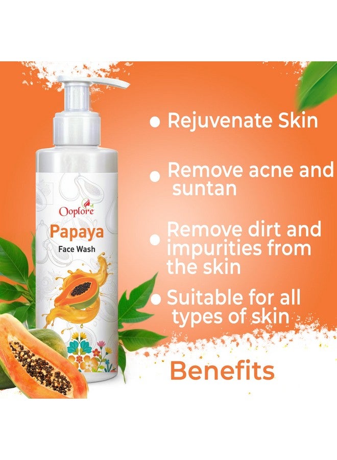 Ooplore Herbal Papaya Face Wash For Women/Men | Brightening and Glowing Skin | Removes Pigmentation and Dark Spots | For All Skin Types 100ML - Image 4