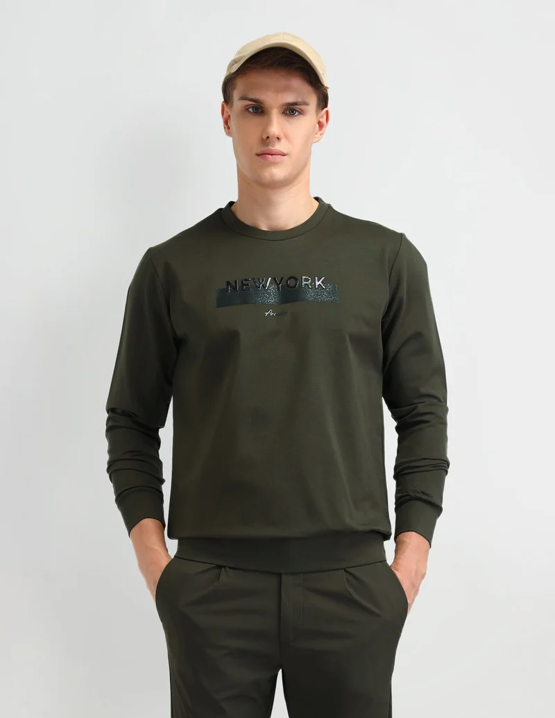 Arrow Graphic Printed Regular Fit Sweatshirt