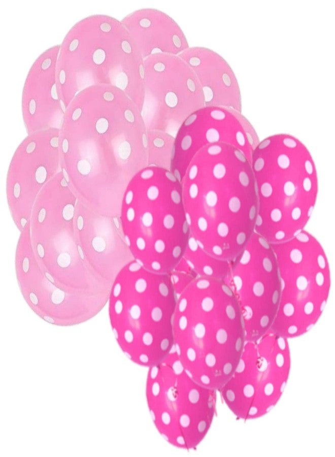 DUL DUL Light Pink 25 pcs/Dark Pink 25 pcs Polka dot balloons for/DecorationTheme Party Balloon (50, LIGHT PINK+DARK PINK POLKA)