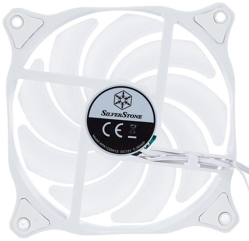 SilverStone Technology Air Blazer 120RW, PWM, ARGB, 120mm, White Frame, Translucent Fan Blades, Hydro Bearing, SST-AB120RW-ARGB - Image 2