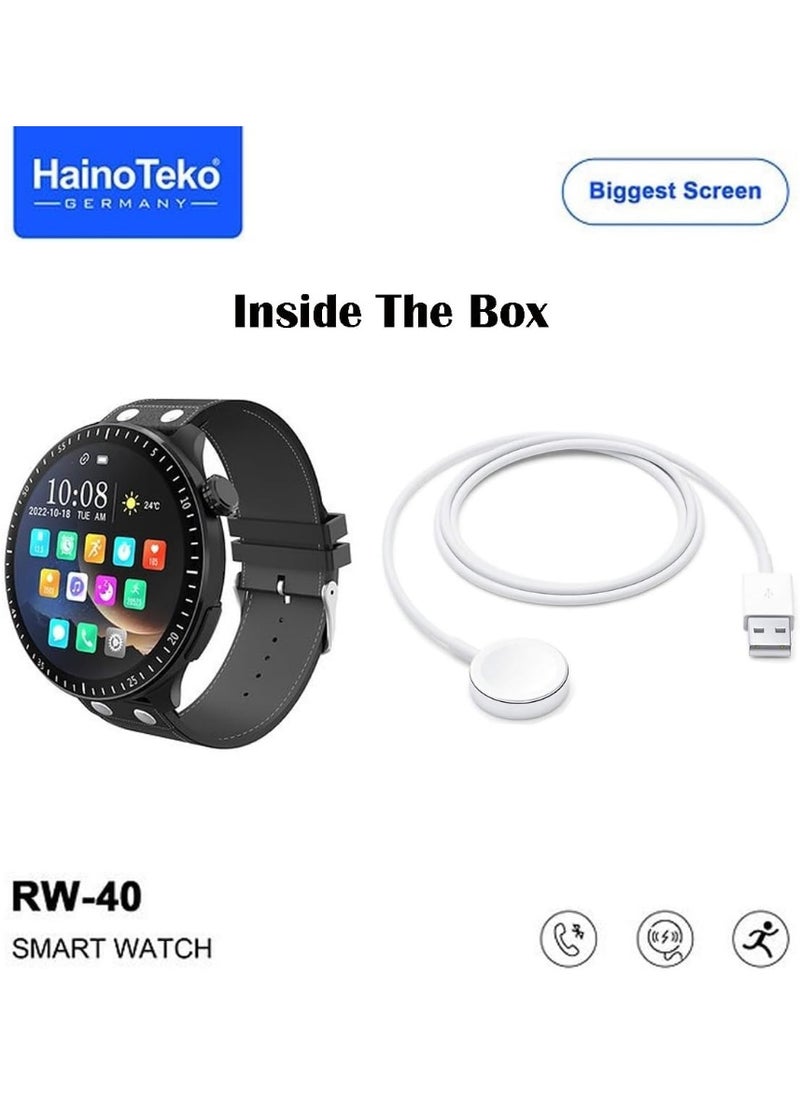 Haino Teko Haino Teko RW-40 Smartwatch with 53mm Full Screen and Wireless Charging, Activity Tracking, Calls and Notifications - Black  - Image 5