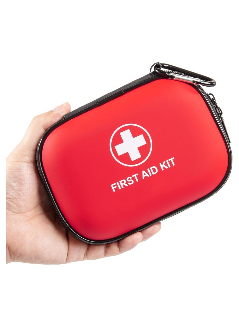 SOLARAE 115 Piece Mini First Aid Kit Small Waterproof Hard Shell Medical Emergency Aid Kit for Car Home Office Travel Camping Sports Outdoor School Emergency First Aid Supplies Survival Kit - Image 1