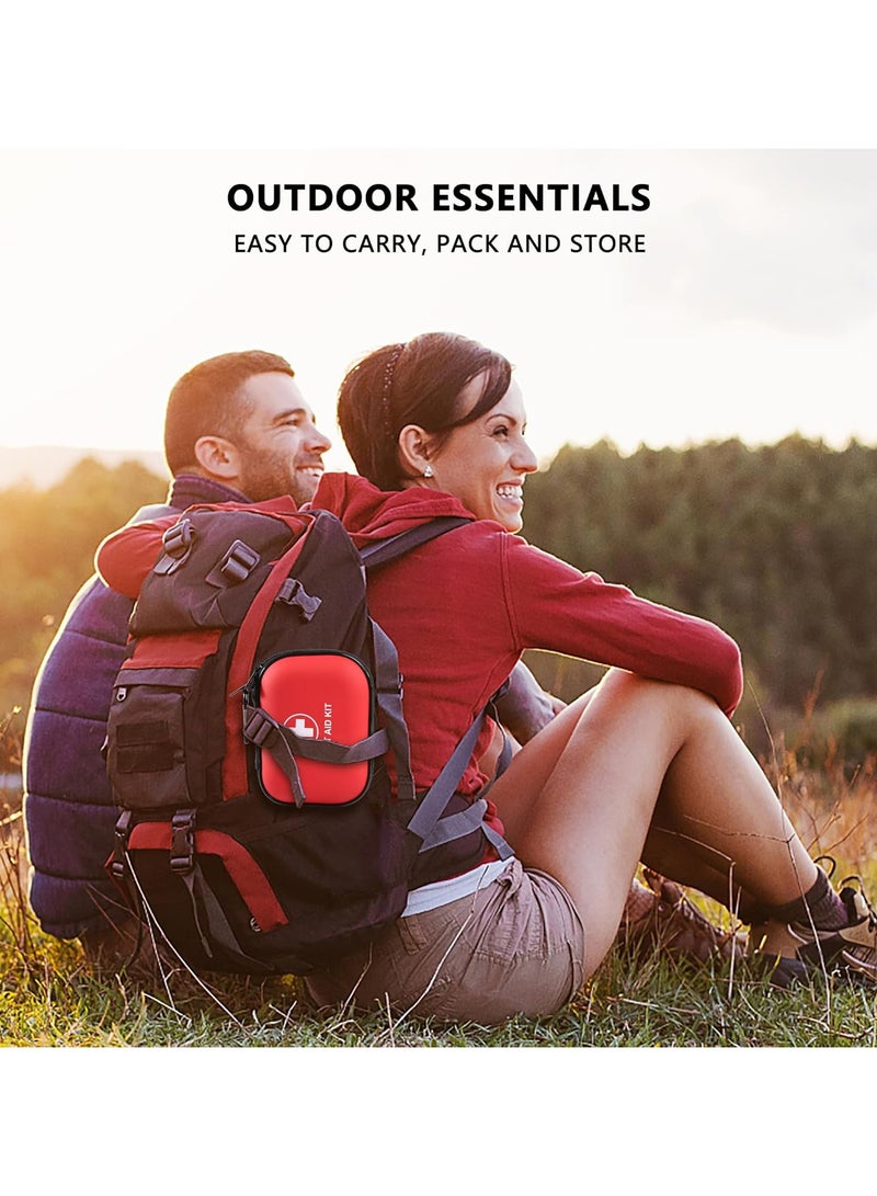 SOLARAE 115 Piece Mini First Aid Kit Small Waterproof Hard Shell Medical Emergency Aid Kit for Car Home Office Travel Camping Sports Outdoor School Emergency First Aid Supplies Survival Kit - Image 3