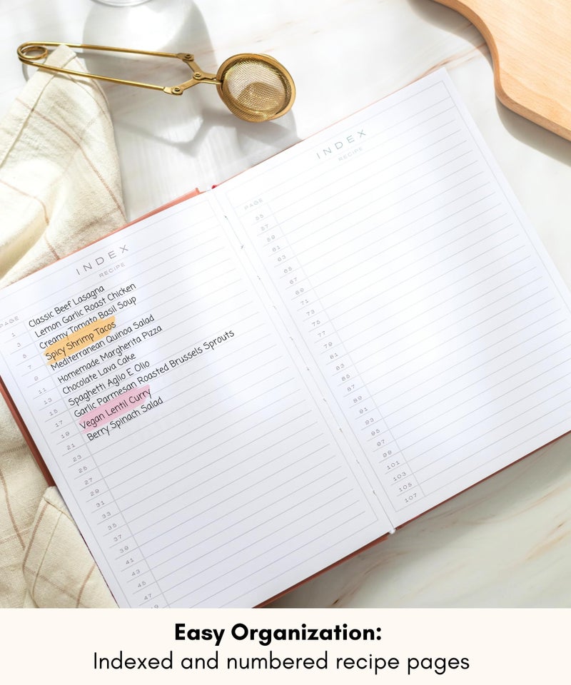 لامير دفتر وصفات لامار الفارغ لكتابة وصفاتك الخاصة - دفتر طبخ ومذكرات وصفات لطيف يمكنك صنعه بنفسك - دفتر وصفات فارغ مثالي للاحتفاظ به كتذكارات عائلية - Image 5