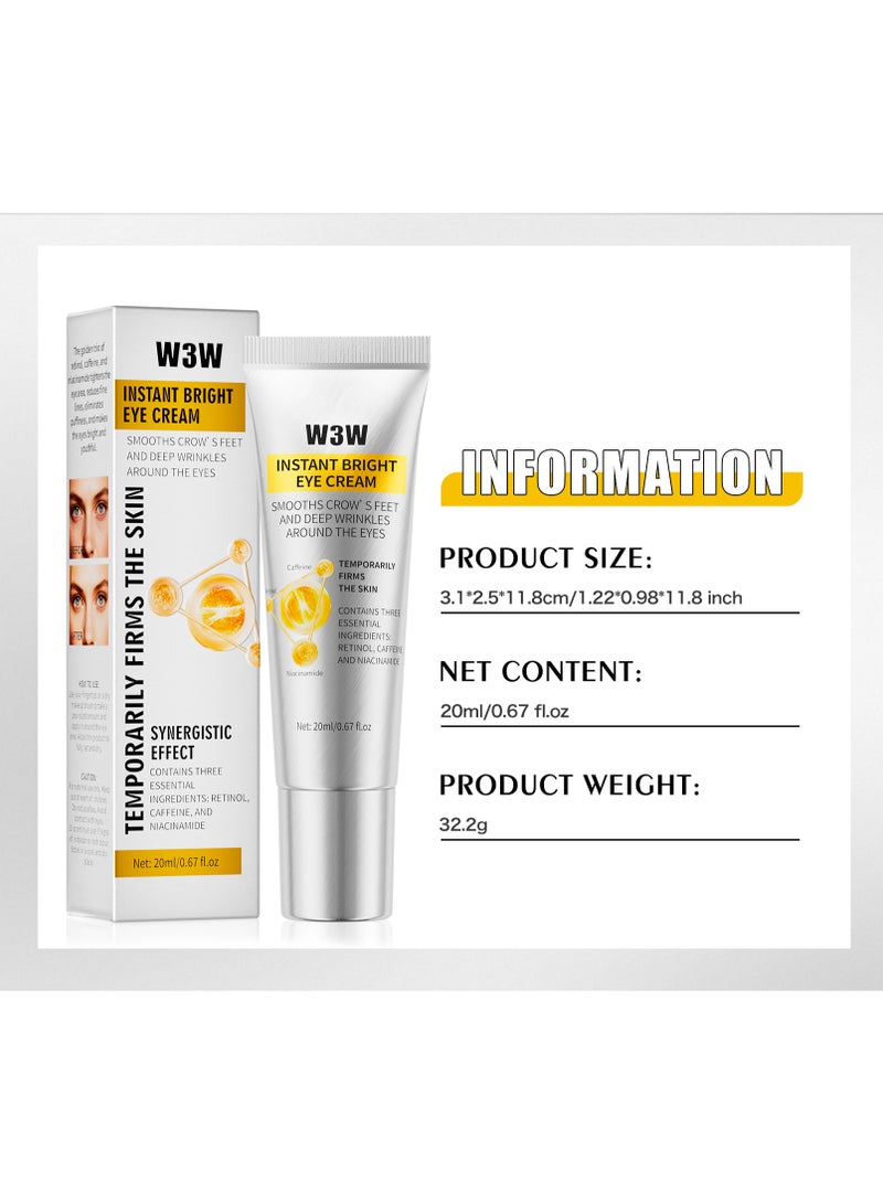 W3W Retinol Eye Cream - Moisturizes the Eye Area, Improves Dryness Lines, Firms and Nourishes (20ml) - Image 5
