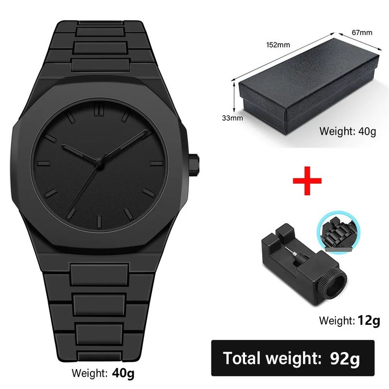 Y&D Luxury Men's Quartz Watch Square Glass Casual Black Classic Arabic Numbers Business Fashion Reloj Hombre Wristwatches - Image 1