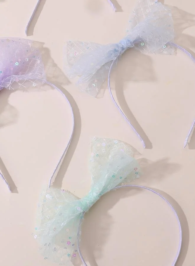 Take Two  Set of 5 - Mesh Bow Headband for Women | Best Price UAE