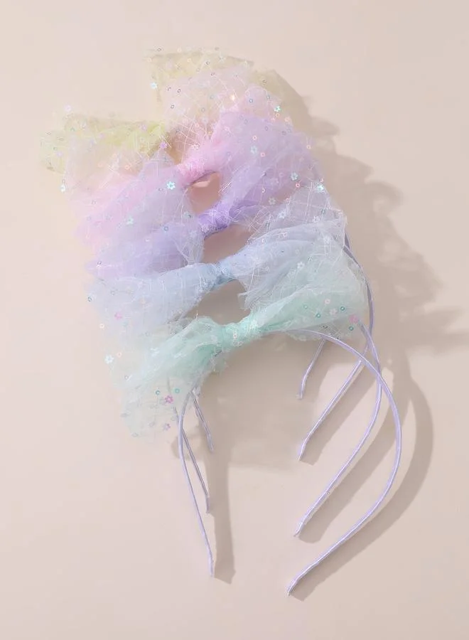 تايك تو Set of 5 - Mesh Bow Headband