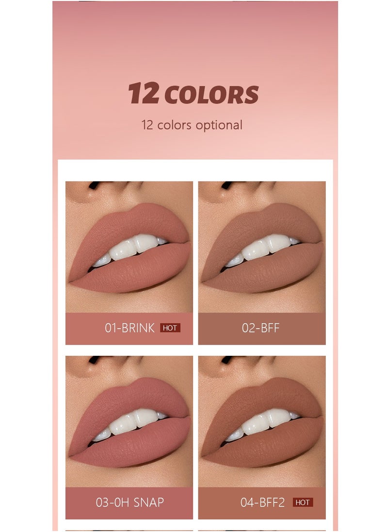 pudaier Pudaier Water Mist Liquid Lipstick: Rich Pigmentation & Hydrating Matte Finish Waterproof, Smudge-Proof, Long-Lasting Comfort – Shade 01#  - Image 4
