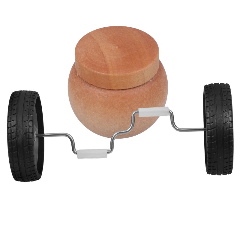 2 Sets Parrot Stand Balance Wheel Toy Wood Bird Feeder Bowl Daily Use Parrot Bowl Parrot Feeding Bird Training Wheel Stand - Image 5