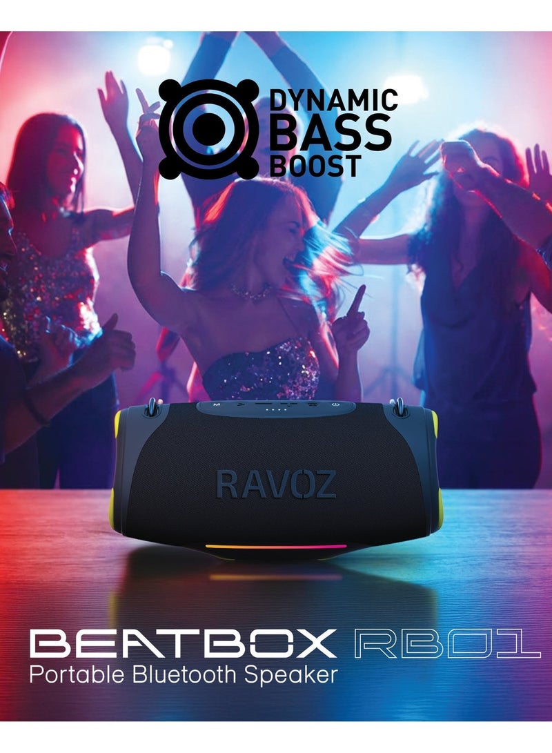 رافوز Ravoz BeatBox 120W Portable Bluetooth speaker with RGB lights - Image 5