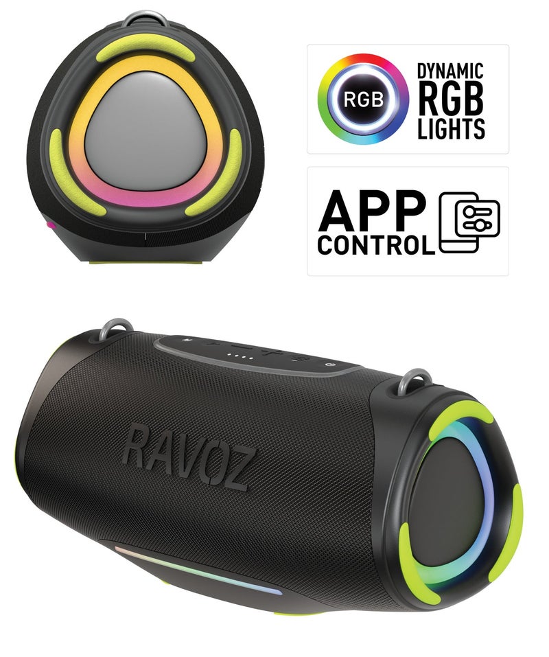 رافوز Ravoz BeatBox 120W Portable Bluetooth speaker with RGB lights - Image 3