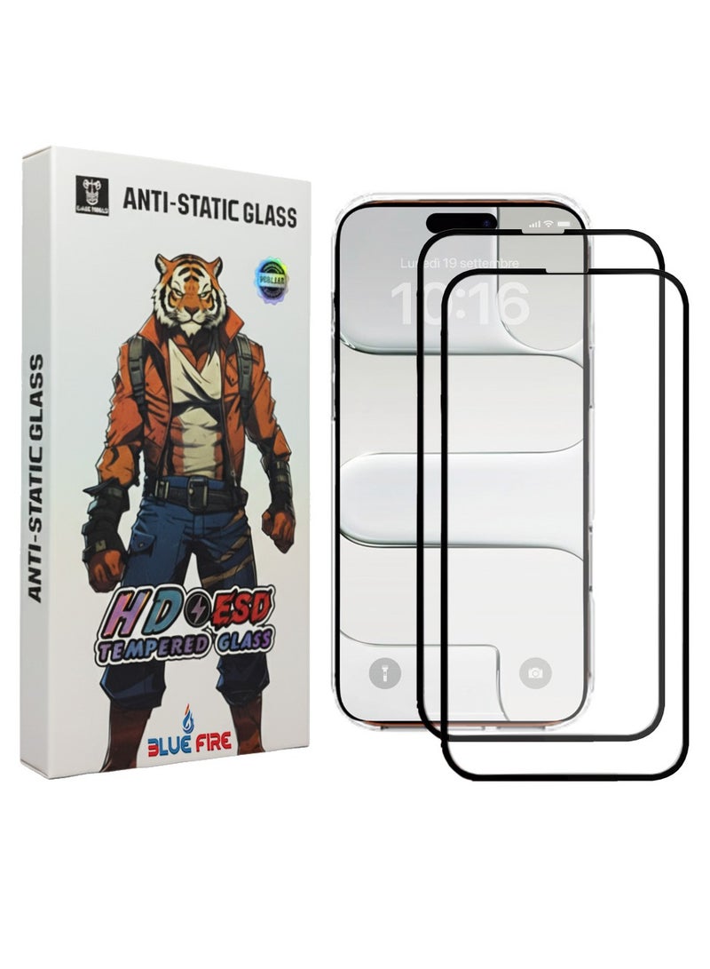 BlueFire [2pack] iPhone 17 Air Screen Protector, 9H Military-Grade Shockproof Tempered Glass, Ultra HD 8K Clear, Anti-Fingerprint, Anti-Static, Scratch Resistant, Easy Installation Frame, Bubble-Free - Image 1