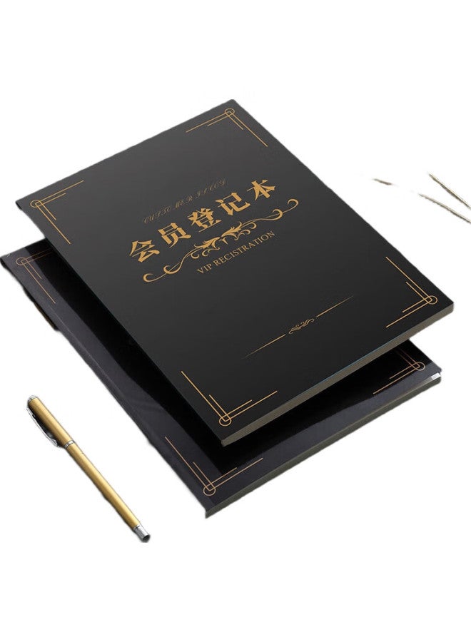 Jiaranheng Jiaran Heng Member Registration Book, Beauty Salon Customer File, A4 Client Management Manual, Vip Information Registration Form, Hair Salon Manicure And Eyelash Customer Record Book, Customized, Premium Black Gold - Image 2
