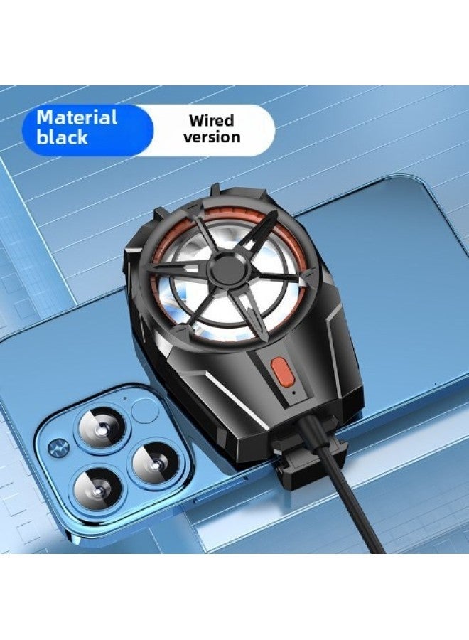E-sports Dedicated Mobile Phone Radiator Semiconductor Refrigeration Cooling Game Live Back Clip Mute Fan Universal-Colour:Mobile Radiator-wired Model-1 Pack - Image 1