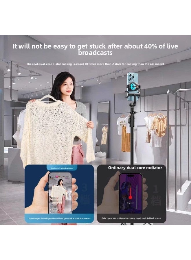 E-sports Dedicated Mobile Phone Radiator Semiconductor Refrigeration Cooling Game Live Back Clip Mute Fan Universal-Colour:Mobile Radiator-wired Model-1 Pack - Image 5