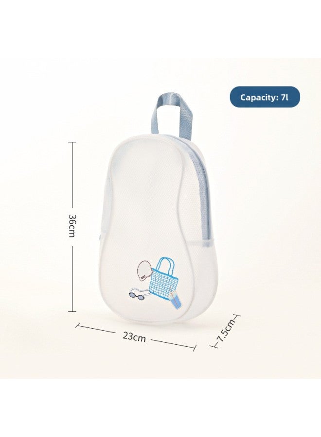 Generic Swimming Storage Bag Women's Dry And Wet Separation Swimsuit Swimming Equipment Special Portable Swimming Bag Waterproof Bag For Travel-Color:Large White With Compartment - Image 1