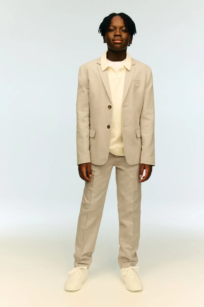 اتش اند ام جاكيت من مزيج الكتان