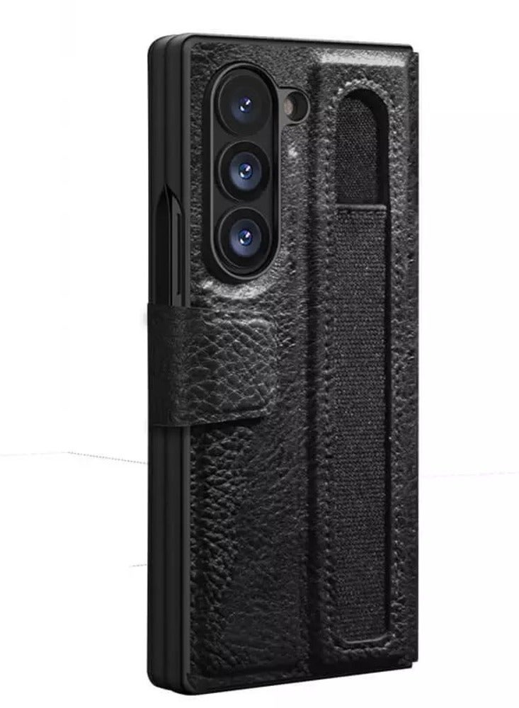 Nillkin Case for Samsung Galaxy Z Fold 6 Premium Nillkin Leather Flip Cover with S-Pen Holder, Magnetic Closure Kickstand Shockproof Bumper cover for Galaxy Z Fold 6 - Image 1