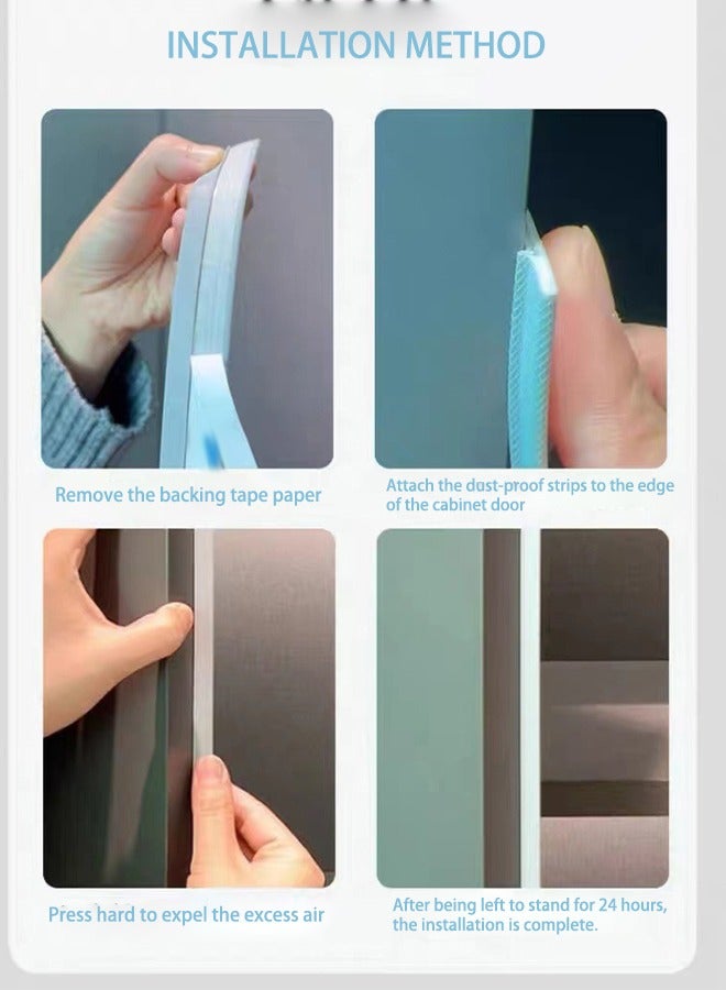 Wardrobe seals Cabinets Cabinets Glass Cabinets Display Cabinet Stops Filling Rubber Strips Door Gap Filling Rubber Strips Cabinet Door Dust Strips are Suitable for Bedrooms, Kitchens, Offices, Bathrooms - Image 5
