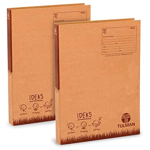 TULMAN D Ring Binder Office File for A4 & Legal Size Documents & Certificate Holder - 38x3x26 CM –Khakhi Pack of 4 - Image 1