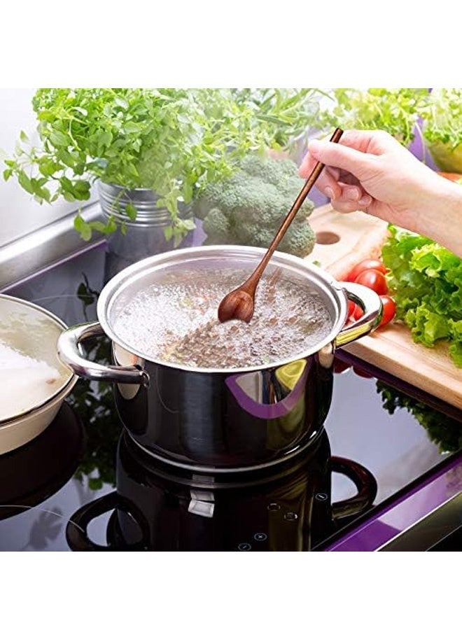 ملاعق قهوة خشبية بمقبض طويل، ملعقة خلط خشبية، ملعقة صغيرة يدوية الصنع للتحريك في المطبخ (كوسونوكي، 4 قطع) - Image 4