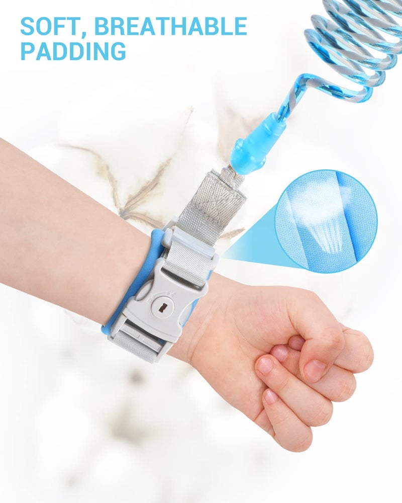 Dr.meter Anti Lost Wrist Link, 2 in 1 Upgrade Toddlers Safety Wristband Leash with Key & Lock, Dual Length 6.56ft Kids Walking Harness for Supermarket Mall Airport Amusement Park Zoo Travel - Image 4