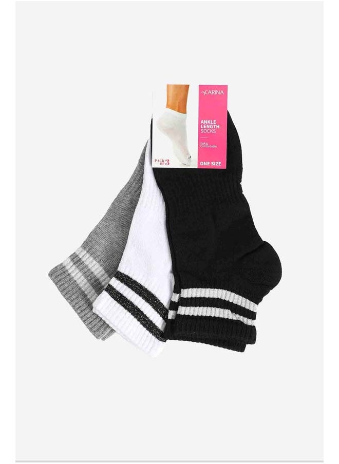 Lurex Ankle Socks - 3 Pairs - pzsku/Z102C34FDC714BB47E363Z/45/_/1737298304/42aaa37c-0e1b-495e-a0d6-21be5bba2385
