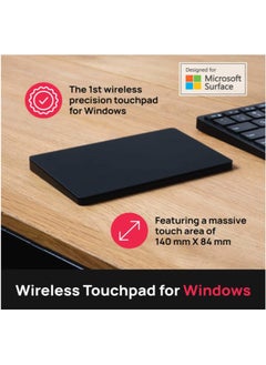Brydge Brydge W-Touch Wireless Precision Touchpad | Compatible with Surface & Windows | Designed for Surface | (Black)  - Image 4