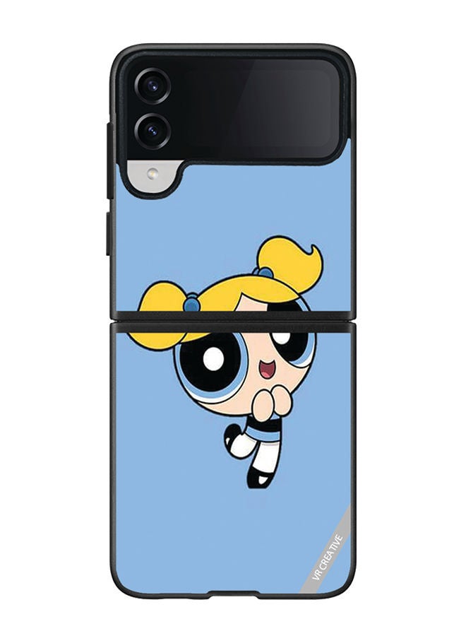 VR CREATIVE Protective Case Cover For Samsung Galaxy Z Flip4 Bubbles Powerpuff Girls Design Multicolour - Image 1