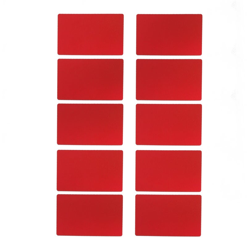 Metal Business Cards: 0.22mm Thick Red Premium Aluminum Plate - Waterproof And Abrasion Resistant Laser Engraved Cards for Corporate Professionals, Personal Use - Image 4