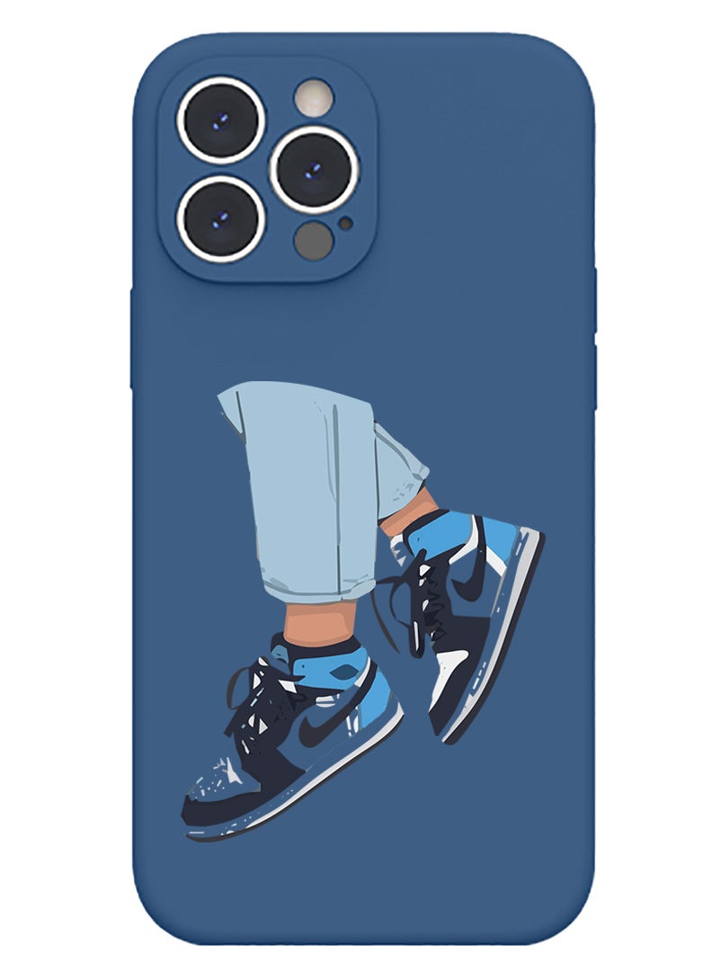 Theodor Protective Slim Fit Case Liquid Silicone Cover with Full Body Protection Anti-Scratch Shockproof Case For iPhone 14 Pro Max Blue  - snoop dog copy - Image 1