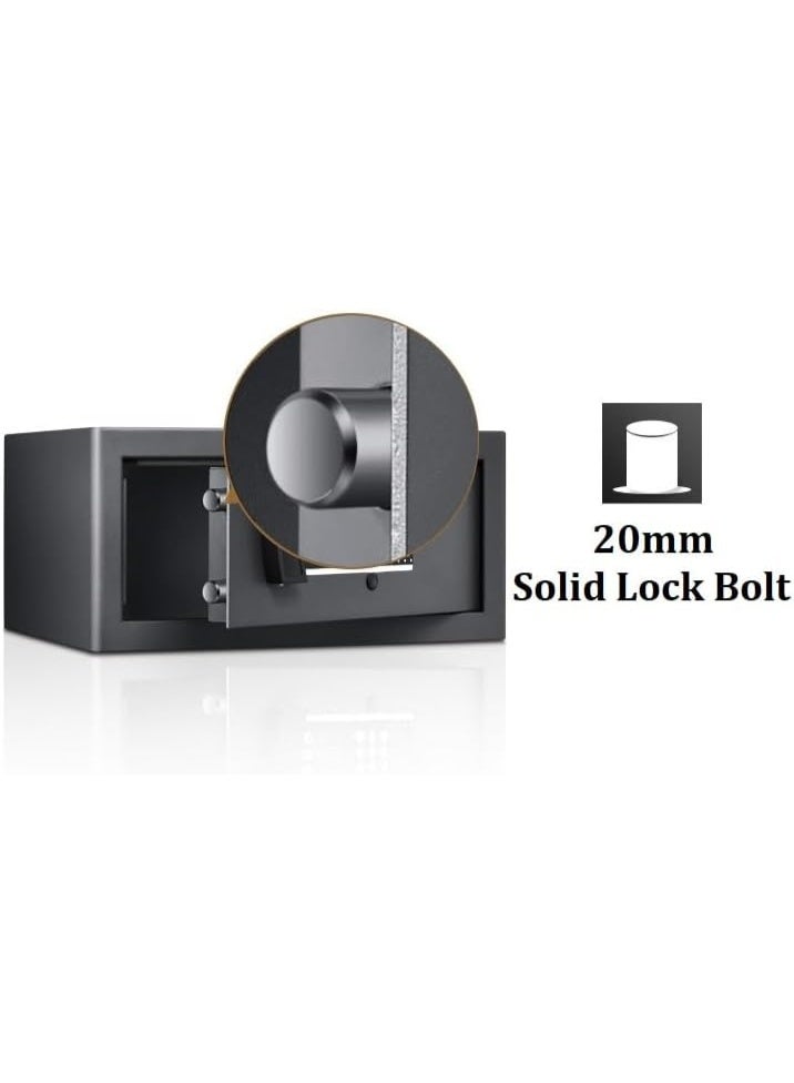 TAPIT Safe Box Fireproof Waterproof Heavy Duty SAfe for Home Use Removable Inner Cabinet and Shelf Anti-Theft Digital SafE BoX for Office Hotel 21x43x36cm - Image 5
