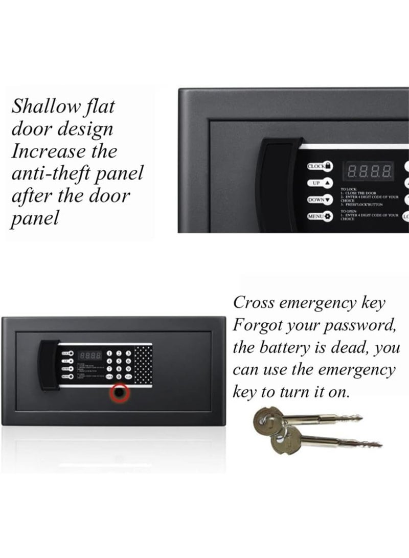 TAPIT Safe Box Fireproof Waterproof Heavy Duty SAfe for Home Use Removable Inner Cabinet and Shelf Anti-Theft Digital SafE BoX for Office Hotel 21x43x36cm - Image 2