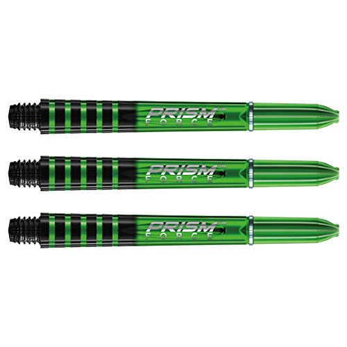 Winmau Prism Force Green Medium Polycarbonate Dart Stems - 1 Set per Pack (3 shafts in Total) - Image 1