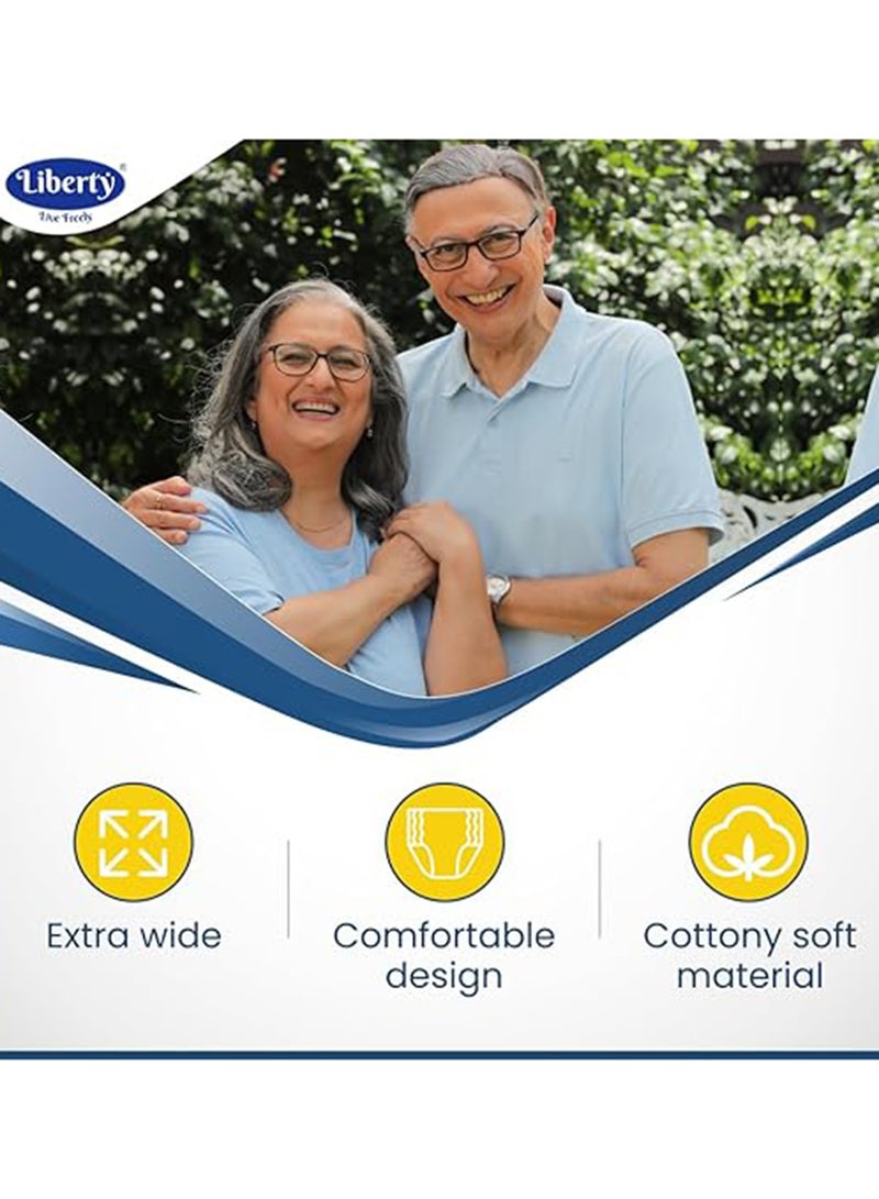 Liberty سراويل حفاضات للكبار مميزة حجم كبير XL 10 قطع مقاس الخصر 96-165 سم 38-65 بوصة للجنسين مقاومة للتسرب عبوة من 1 - Image 4