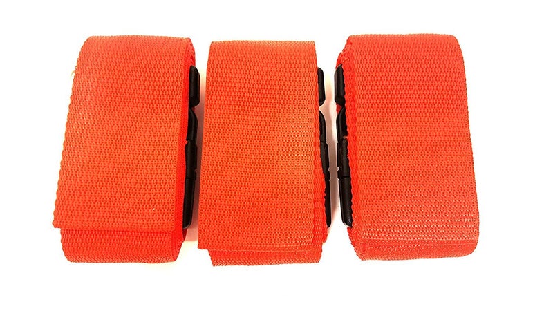 LINE2design Orange 5' Disposable Board Straps - 3 Pack with Plastic Quick Release Buckle - Compatible with Car, Truck, Boat & More - Image 2
