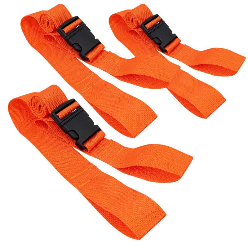 LINE2design Orange 5' Disposable Board Straps - 3 Pack with Plastic Quick Release Buckle - Compatible with Car, Truck, Boat & More - Image 1