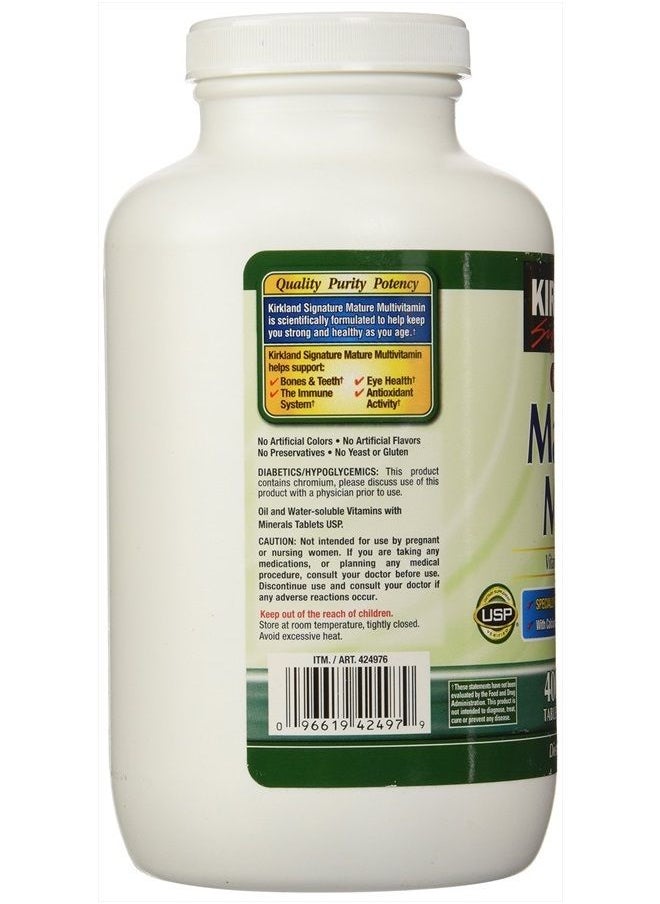 Adults, 50 plus Mature Multi Vitamins & Minerals, 400-Count Tablets