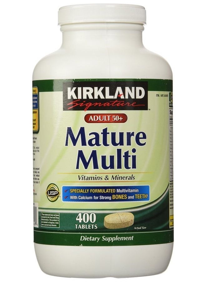 Adults, 50 plus Mature Multi Vitamins & Minerals, 400-Count Tablets