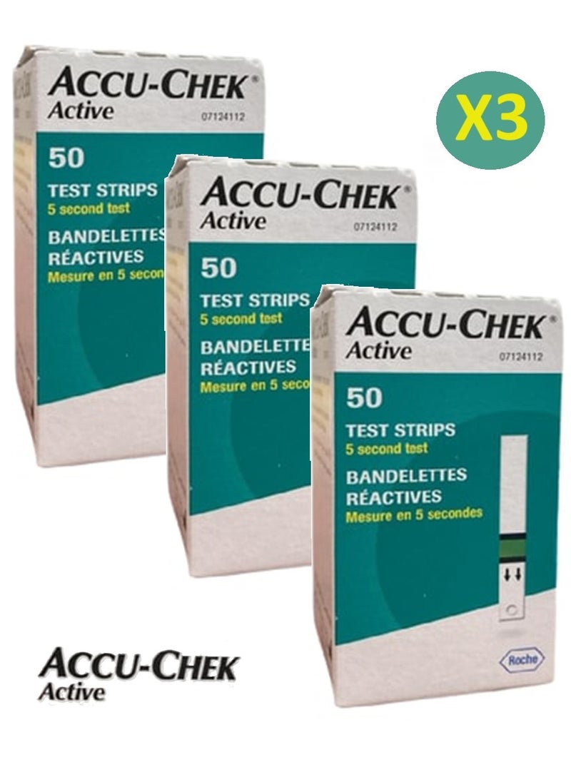 ACCU-CHECK ACTIVE 50-Piece Accu-Check Active Blood Glucose Test Strips (3 Pack)  - Image 1