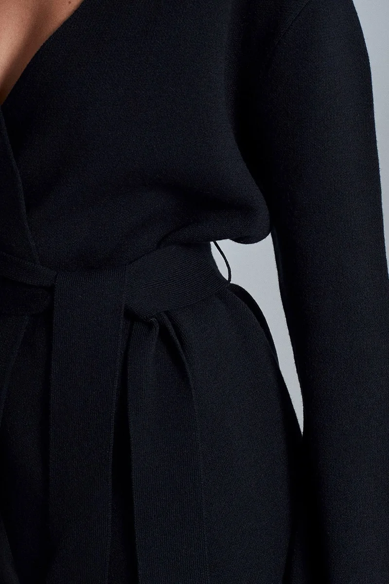 Dilvin Black DILVIN Women's Acrylic Wool Blend Cardigan for Women | Best Price UAE