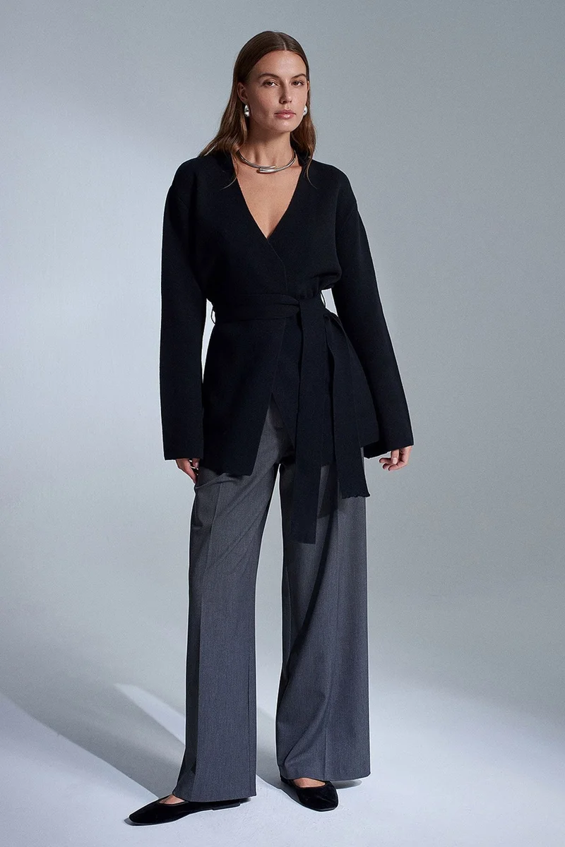 DILVIN Women's Acrylic Wool Blend Cardigan