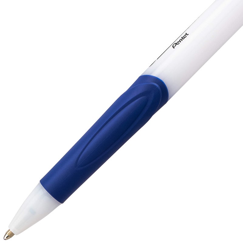 Pentel GlideWrite Ballpoint Pen with TechniFlo Ink, (1.0mm) Medium Line, Blue, Box of 12 (BX910-C) - Image 5
