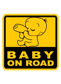 Rubik Baby on Board Car Sign Stickers for Car, Reflective Self Adhesive, 2pcs Safety Warning Cute Design for Car Bumper Rear Window Universal 12x12cm  - Image 2